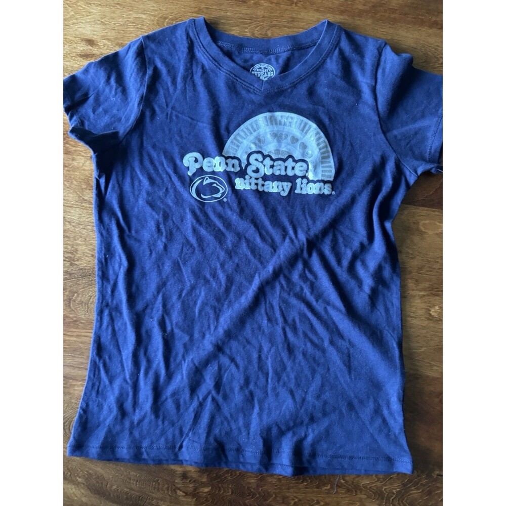 Penn State Shirt Short Sleeve XL Youth Girls Rivalry Threads Kids Blue 14/16